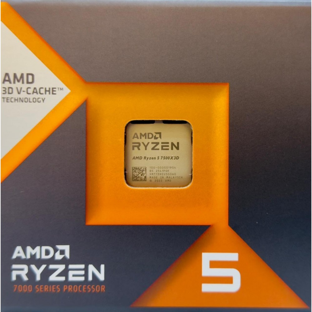 AMD Ryzen 5 7500X3D 6 Core 4.0GHz 102MB Cache - Socket AM5 AMD Ryzen 5 7500X3D 6 Core 4.0GHz 102MB Cache - Socket AM5