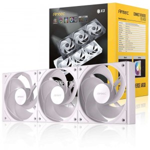 Antec Connect C120R Reverse ARGB 3 Fan Pack White