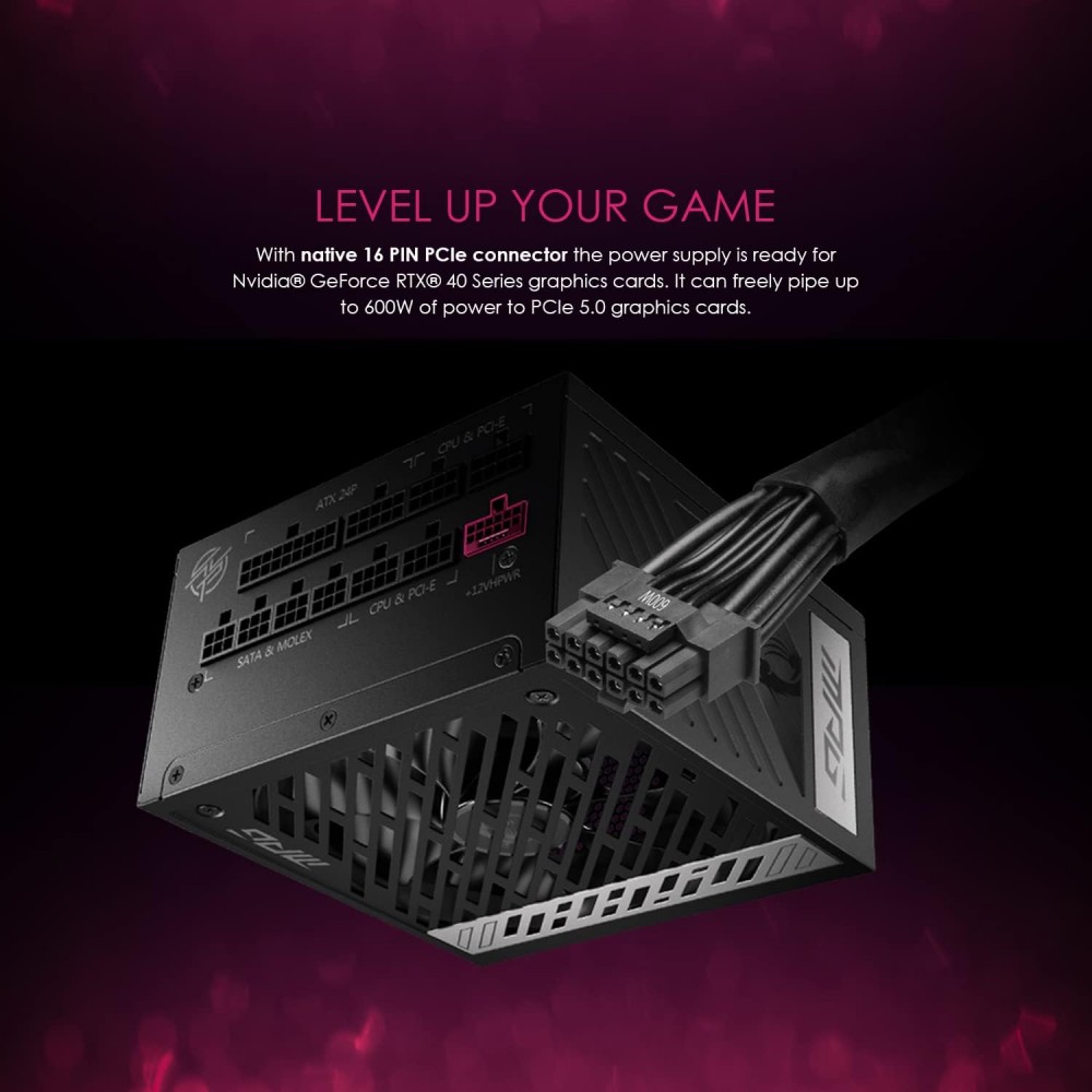 MSI MPG A1000G - 1000W - PCI 5 - 80 PLUS GOLD - ATX 3.0
