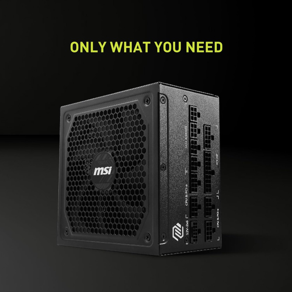 MSI MAG A1000GL - 1000W - PCI 5 - 80 PLUS GOLD - ATX 3.1 & PCIE 5.1 Ready