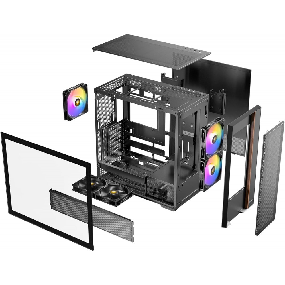Antec Flux REAR ARGB Mid Tower Case Black Antec Flux REAR ARGB Mid Tower Case Black