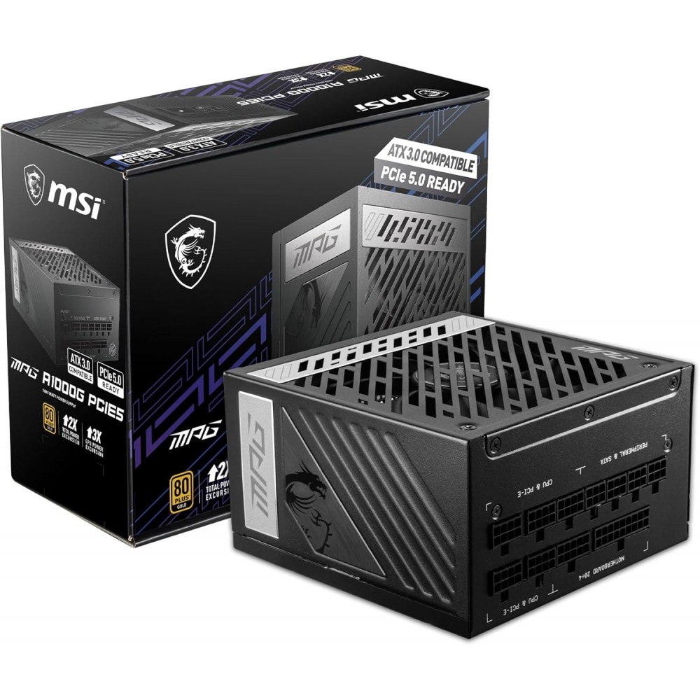 MSI MPG A1000G - 1000W - PCI 5 - 80 PLUS GOLD - ATX 3.0