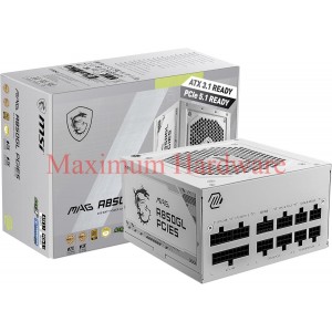 MSI MAG A850GL - 850W - PCI 5 - 80 PLUS GOLD - ATX 3.0 White 