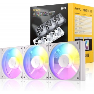 Antec Connect C120 ARGB 3 Fan Pack White