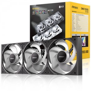 Antec Connect C120R Reverse ARGB 3 Fan Pack Black