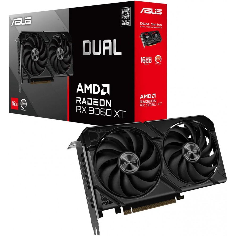 ASUS Dual Radeon RX 9060 XT 16GB GDDR6 ASUS Dual Radeon RX 9060 XT 16GB GDDR6