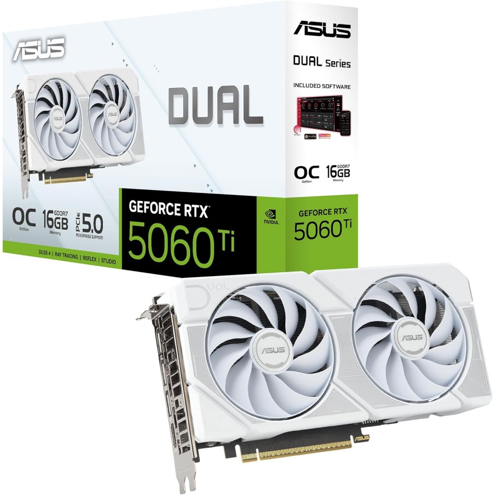 ASUS GeForce RTX 5060 TI Dual White OC Edition 16GB GDDR7