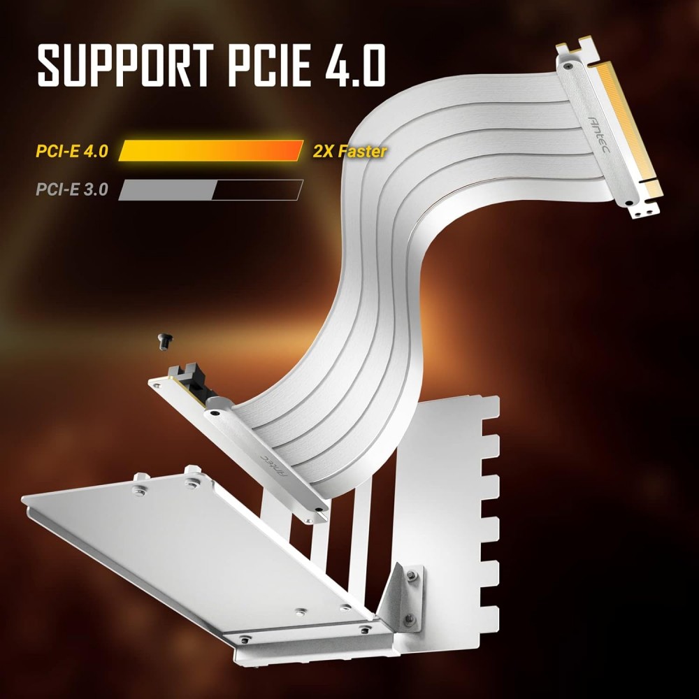 Antec PCIE4.0 Vertical Bracket Cable kit White