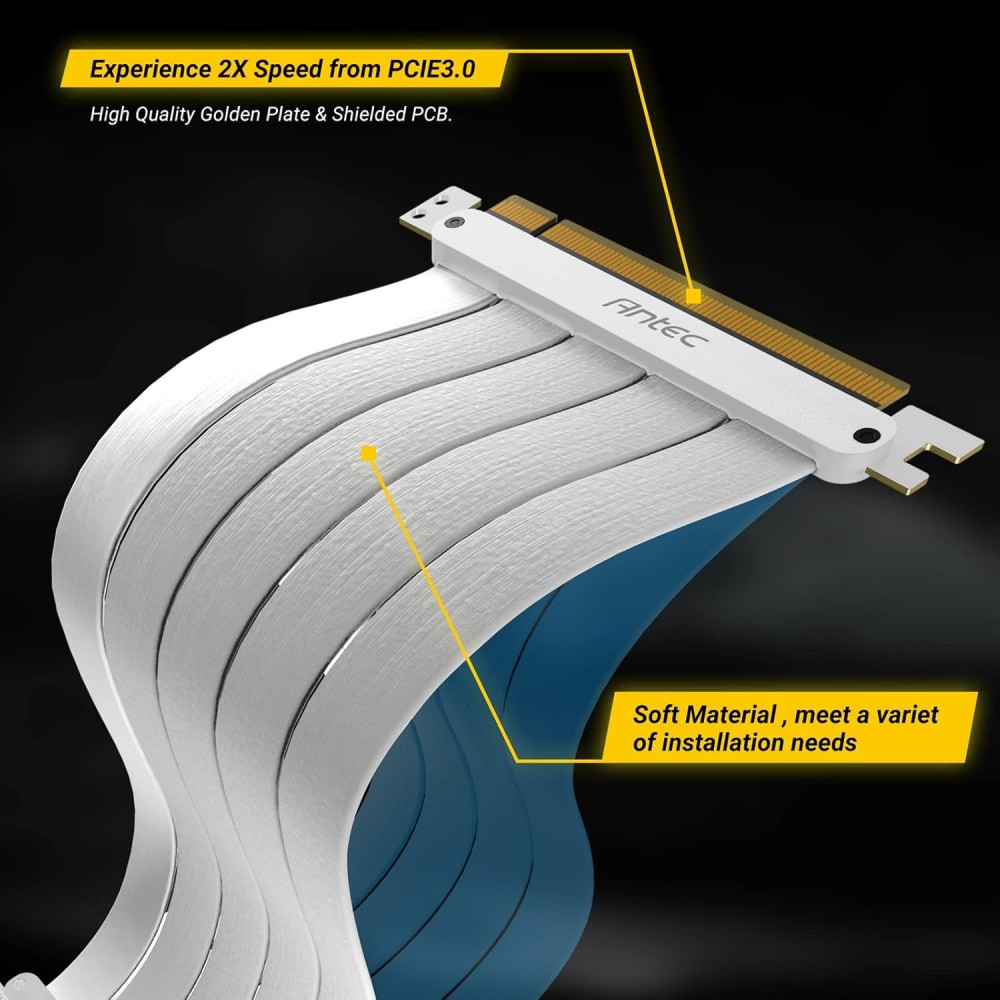 Antec PCIE4.0 Vertical Bracket Cable kit White