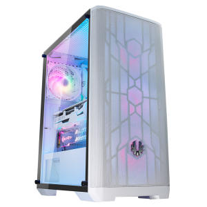 BITFENIX NOVA MESH SE TG White + 600W 4 RGB FANS 