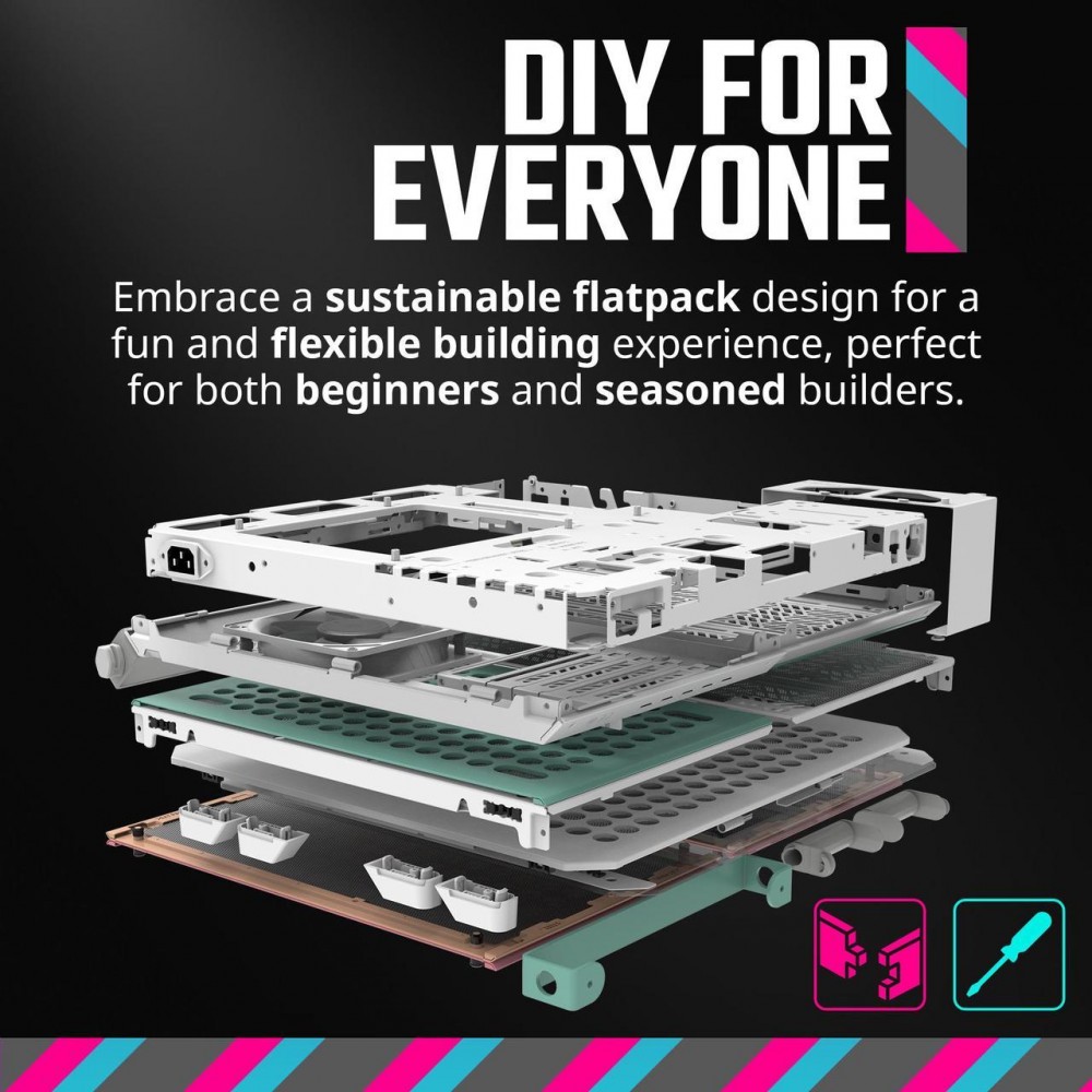 Cooler Master QUBE 500 Flatpack Mid-Tower Macaron Edition