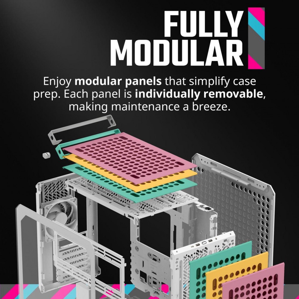 Cooler Master QUBE 500 Flatpack Mid-Tower Macaron Edition