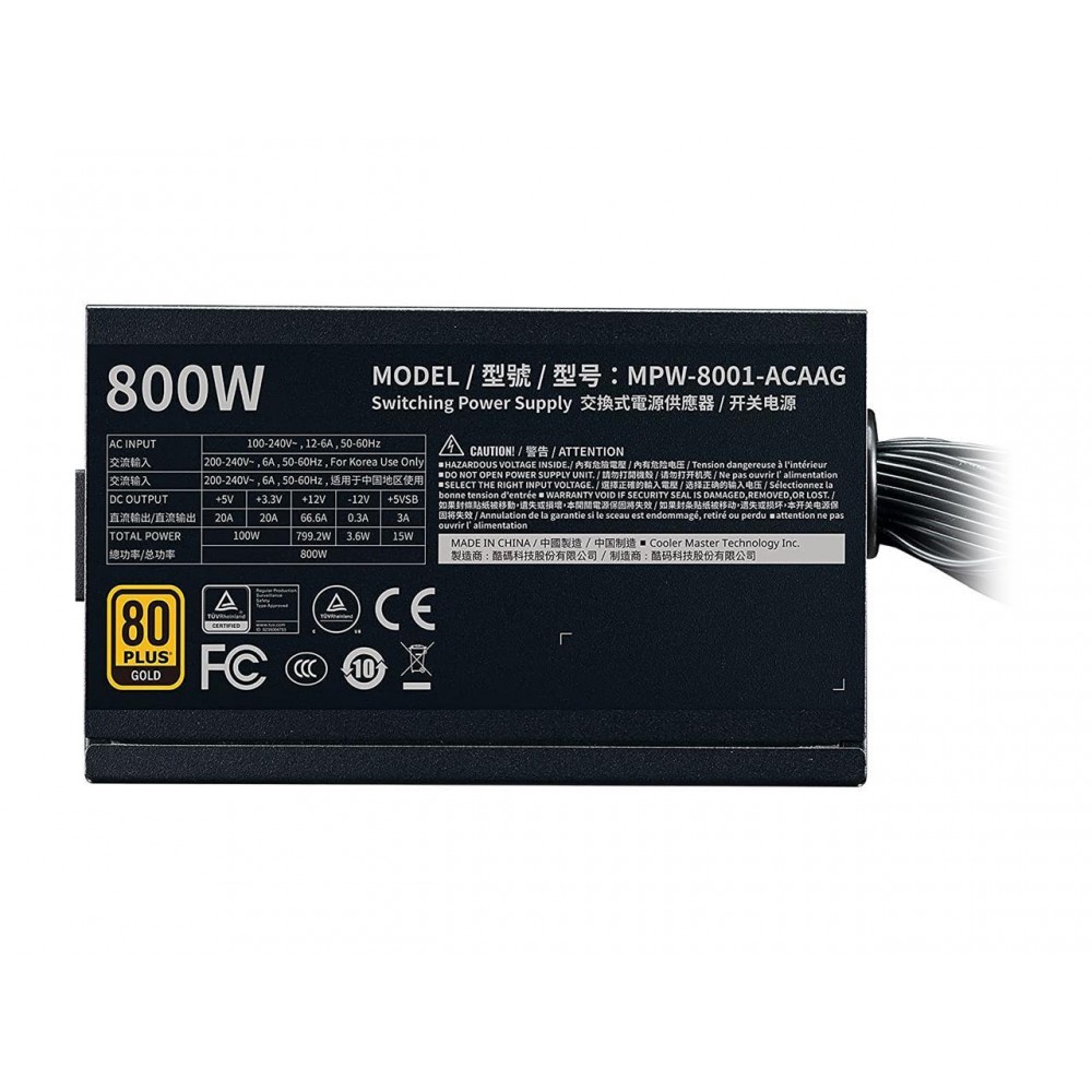 Cooler Master G800 800W 80+ Gold (Non-Modular)