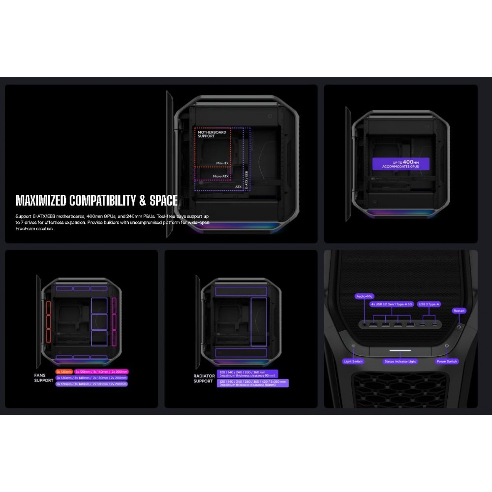 Cooler Master COSMOS ALPHA Gold Limited Edition 24K Gold-Plated Logo Full Tower Case Cooler Master COSMOS ALPHA Gold Limited Edition 24K Gold-Plated Logo Full Tower Case