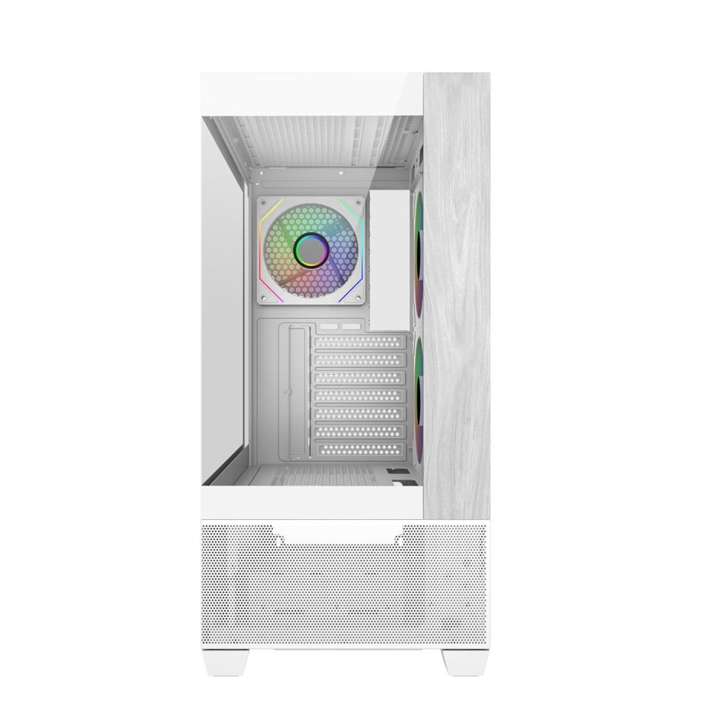 Cooler Master Elite 690 Wood ARGB Mid Tower Case White
