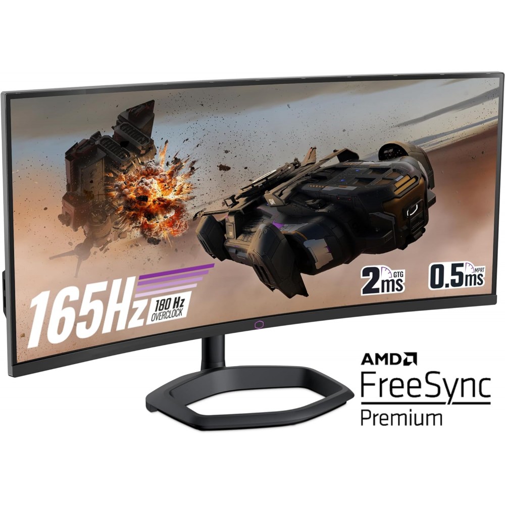 Cooler Master GM34-CWQ2 - 34" - VA - 0.5MS - 2K -165Hz - CURVED - FreeSync - Quantum Dot - HDR 400