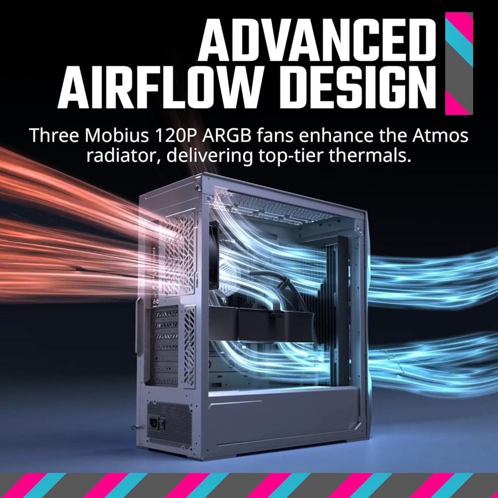 Cooler Master TD500 MAX ARGB Mid-Tower (Included GX II 850W GOLD + ML360 ATMOS MAX + 3x MOBIUS 120P ARGB)