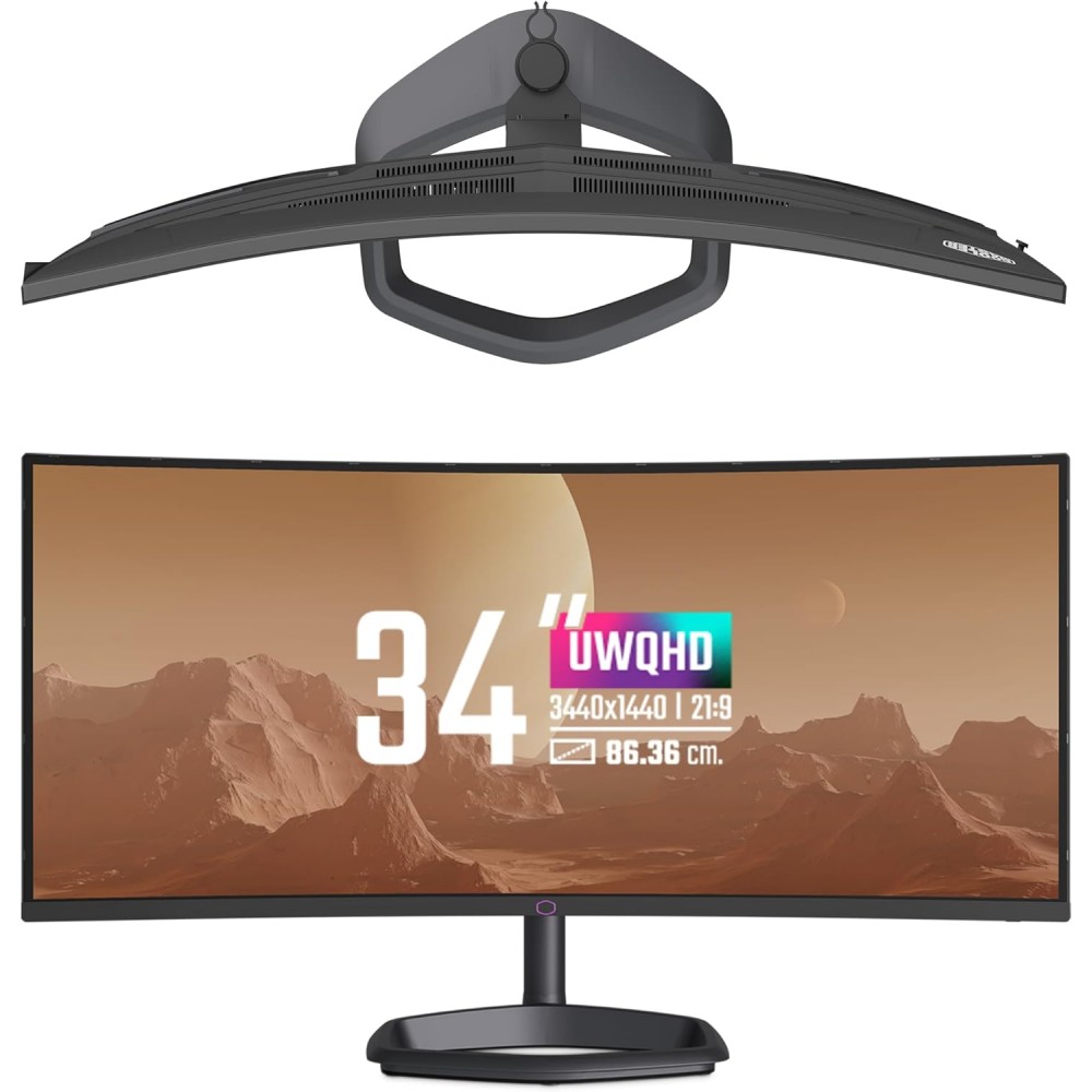 Cooler Master GM34-CWQ2 - 34" - VA - 0.5MS - 2K -165Hz - CURVED - FreeSync - Quantum Dot - HDR 400