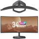 Cooler Master GM34-CWQ2 - 34" - VA - 0.5MS - 2K -165Hz - CURVED - FreeSync - Quantum Dot - HDR 400