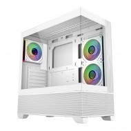 Cooler Master Elite 690 Wood ARGB Mid Tower Case White