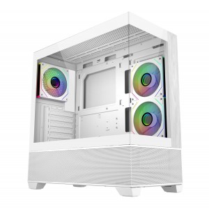 Cooler Master Elite 690 Wood ARGB Mid Tower Case White