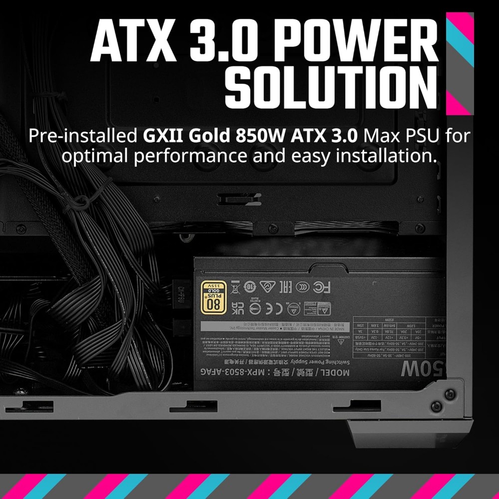Cooler Master TD500 MAX ARGB Mid-Tower (Included GX II 850W GOLD + ML360 ATMOS MAX + 3x MOBIUS 120P ARGB)
