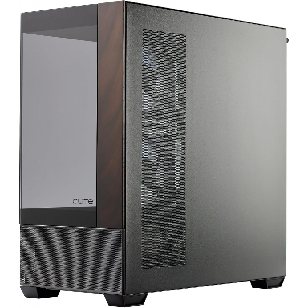 Cooler Master Elite 690 Wood ARGB Mid Tower Case Black