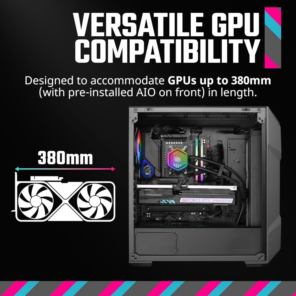 Cooler Master TD500 MAX ARGB Mid-Tower (Included GX II 850W GOLD + ML360 ATMOS MAX + 3x MOBIUS 120P ARGB)