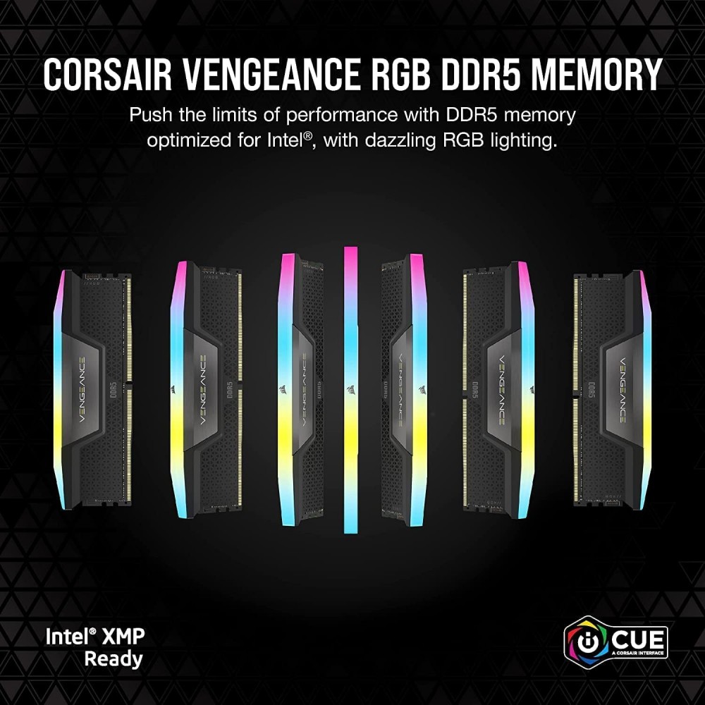 CORSAIR VENGEANCE RGB 64GB (2x32GB) 6400MHz CL32 DDR5