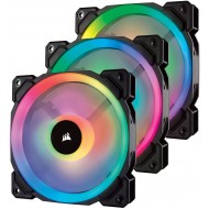 Corsair LL120 RGB, 120mm Dual Light Loop RGB LED PWM Fan, 3 Fan Pack with Lighting Node PRO Corsair LL120 RGB, 120mm Dual Light Loop RGB LED PWM Fan, 3 Fan Pack with Lighting Node PRO