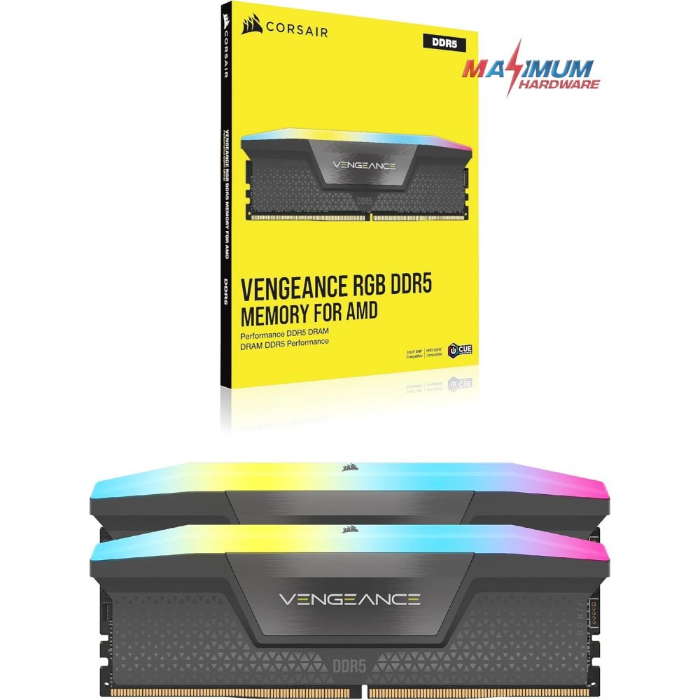 CORSAIR VENGEANCE RGB 96GB (2x48GB) 6800MHz CL34 DDR5 CORSAIR VENGEANCE RGB 96GB (2x48GB) 6800MHz CL34 DDR5
