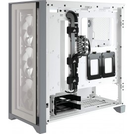 Corsair iCUE 4000X RGB Tempered Glass Mid-Tower ATX Case — White
