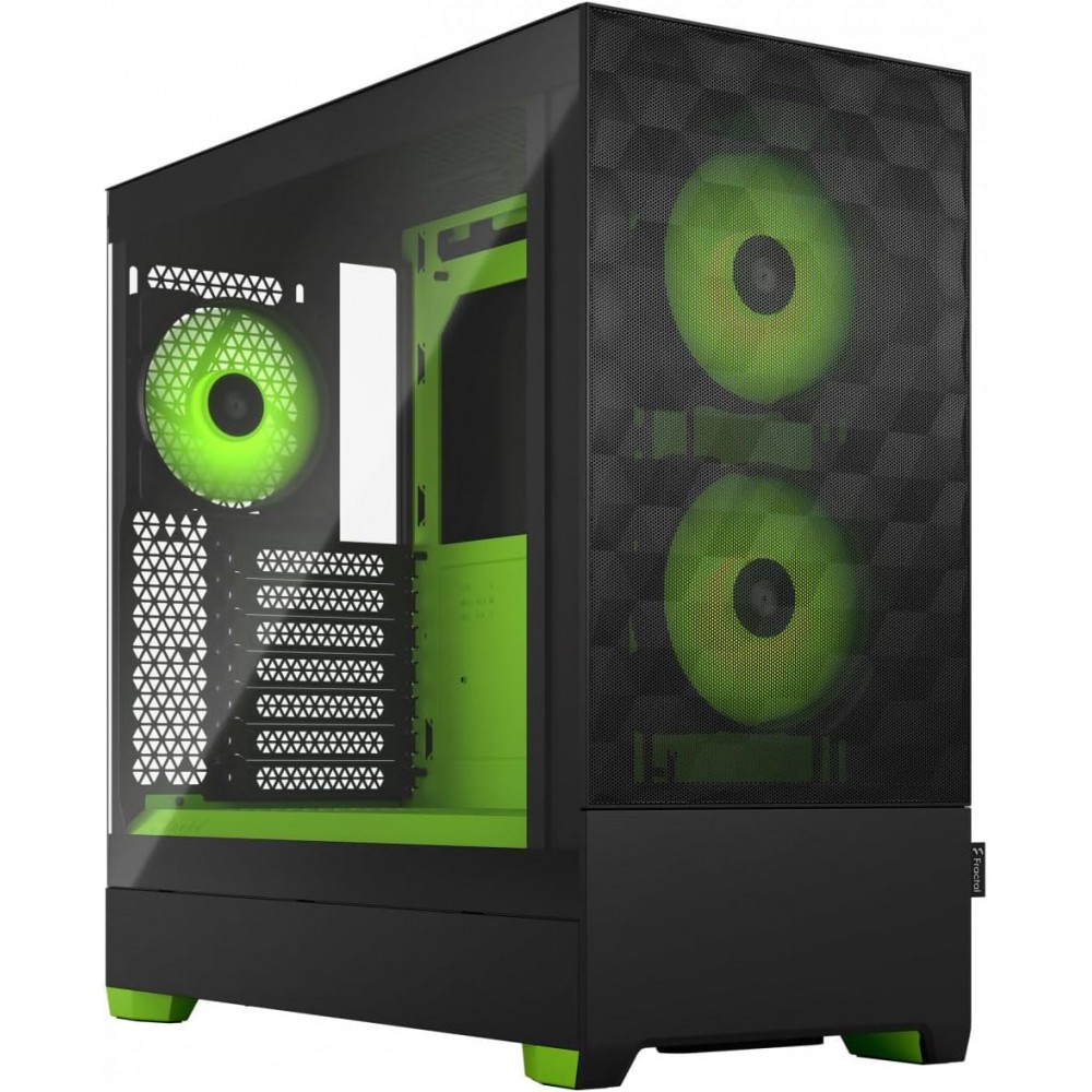 Fractal Design Pop Air RGB Green Core TG Clear Tint Mid Tower Case Fractal Design Pop Air RGB Green Core TG Clear Tint Mid Tower Case