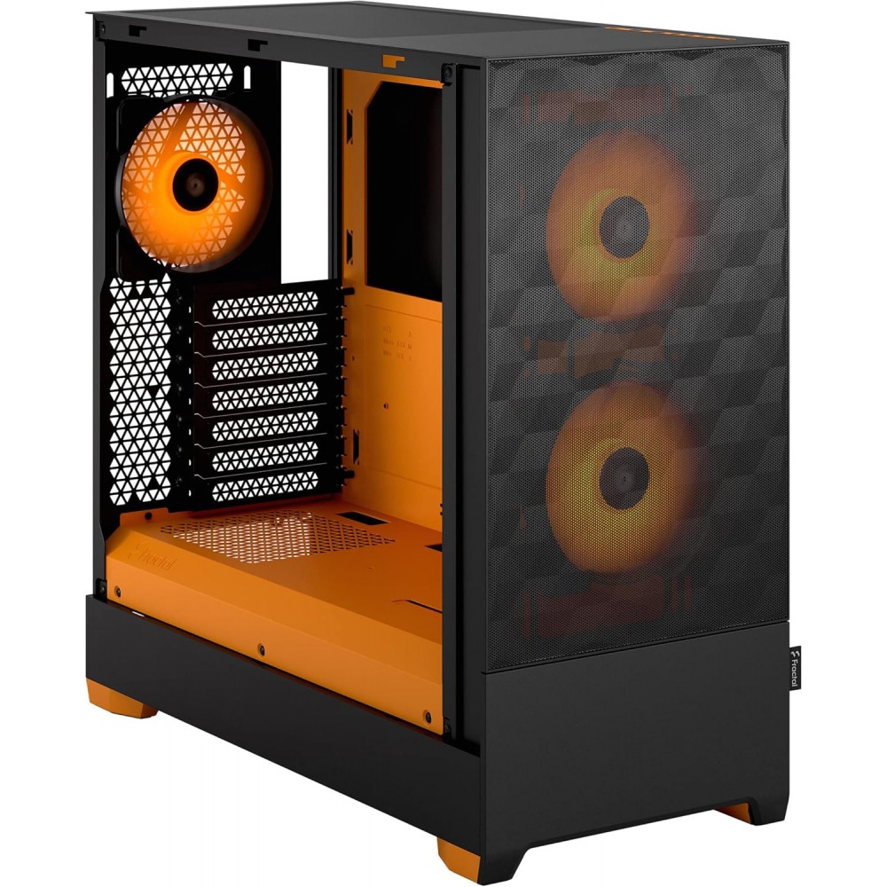 Fractal Design Pop Air RGB Orange Core TG Clear Tint Mid Tower Case Fractal Design Pop Air RGB Orange Core TG Clear Tint Mid Tower Case
