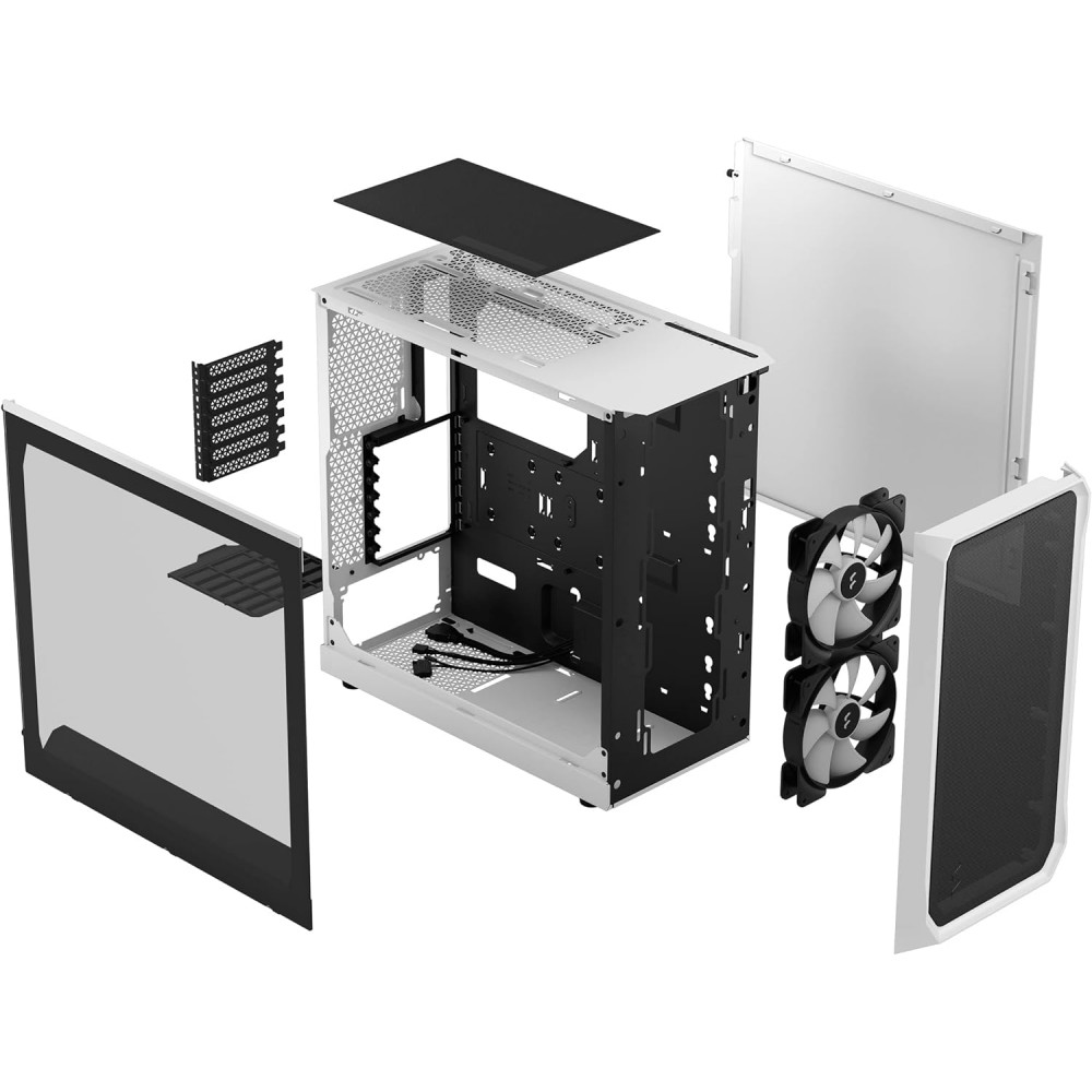 Fractal Design Focus 2 RGB - White TG Clear Tint Mid Tower Case