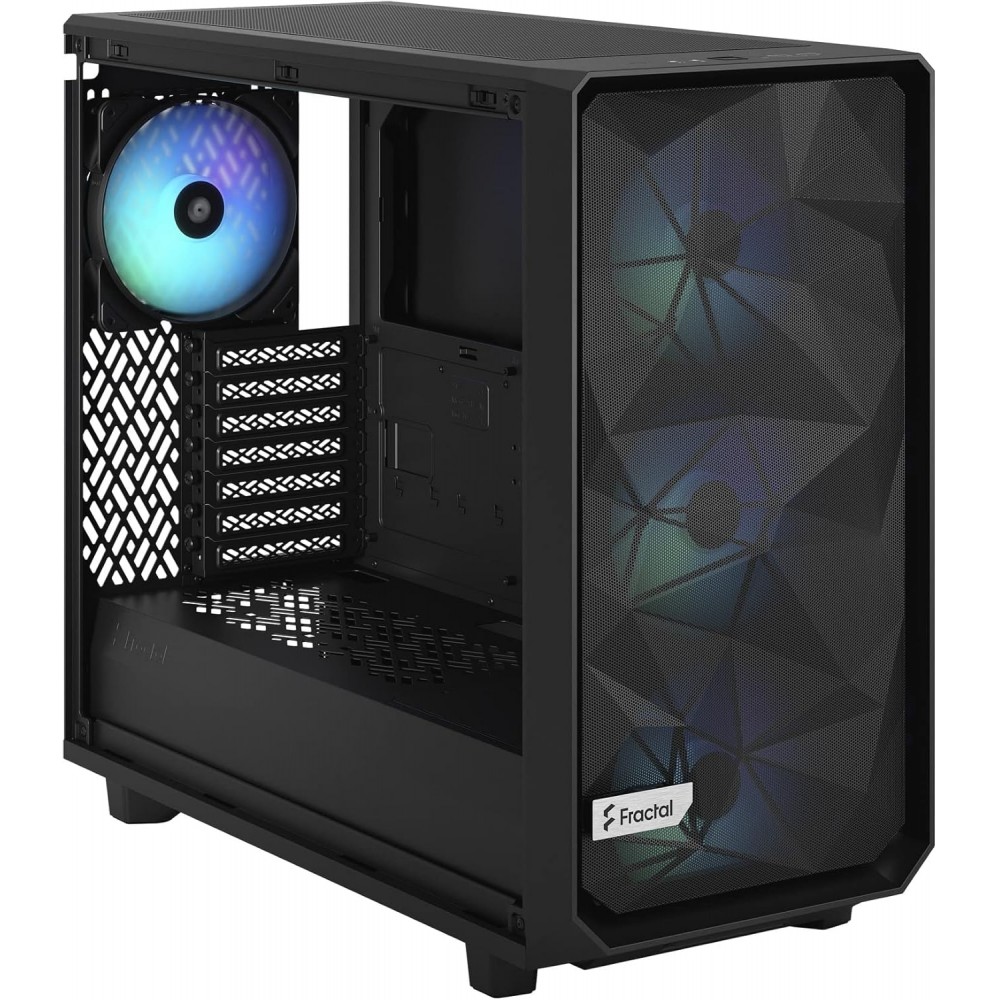 Fractal Design Meshify 2 Lite RGB - Black TG Light Tint Mid Tower Case Fractal Design Meshify 2 Lite RGB - Black TG Light Tint Mid Tower Case
