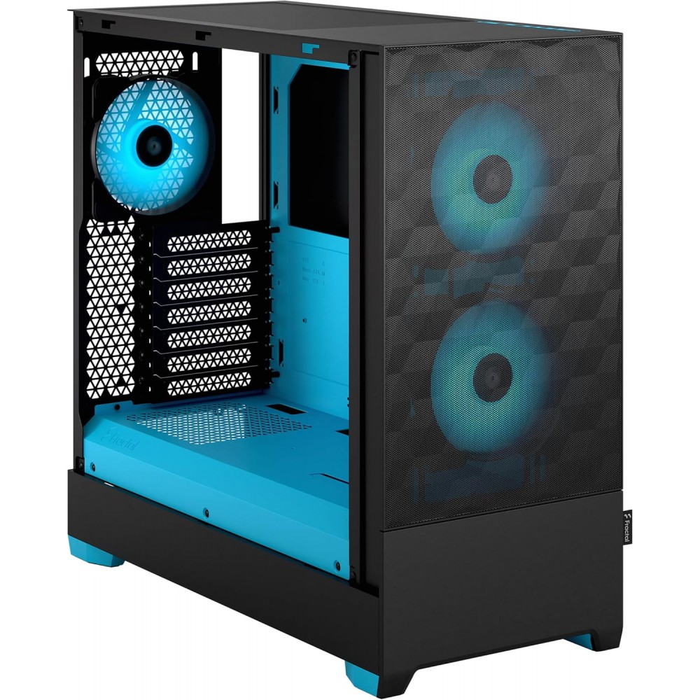 Fractal Design Pop Air RGB Cyan Core TG Clear Tint Mid Tower Case