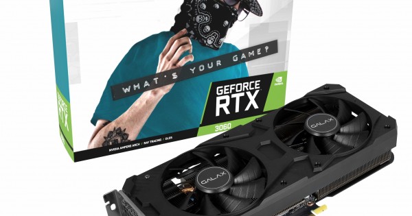 GALAX GeForce RTX™ 3060 (1-Click OC) 12GB GDDR6 - GV-N3060EAGLE OC