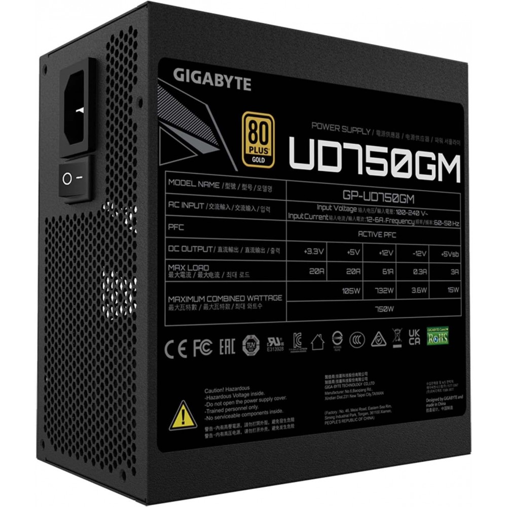Gigabyte UD750GM 750W GOLD Fully Modular Gigabyte UD750GM 750W GOLD Fully Modular