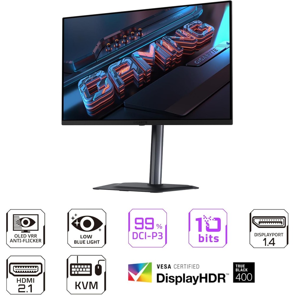 GIGABYTE MO27Q2A QD-OLED 27" - 2K - 280Hz - 0.03MS - HDR 400 GIGABYTE MO27Q2A QD-OLED 27" - 2K - 280Hz - 0.03MS - HDR 400