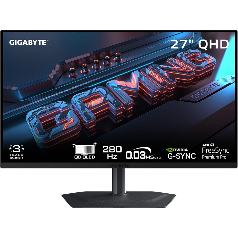 GIGABYTE MO27Q2A QD-OLED 27" - 2K - 280Hz - 0.03MS - HDR 400 GIGABYTE MO27Q2A QD-OLED 27" - 2K - 280Hz - 0.03MS - HDR 400