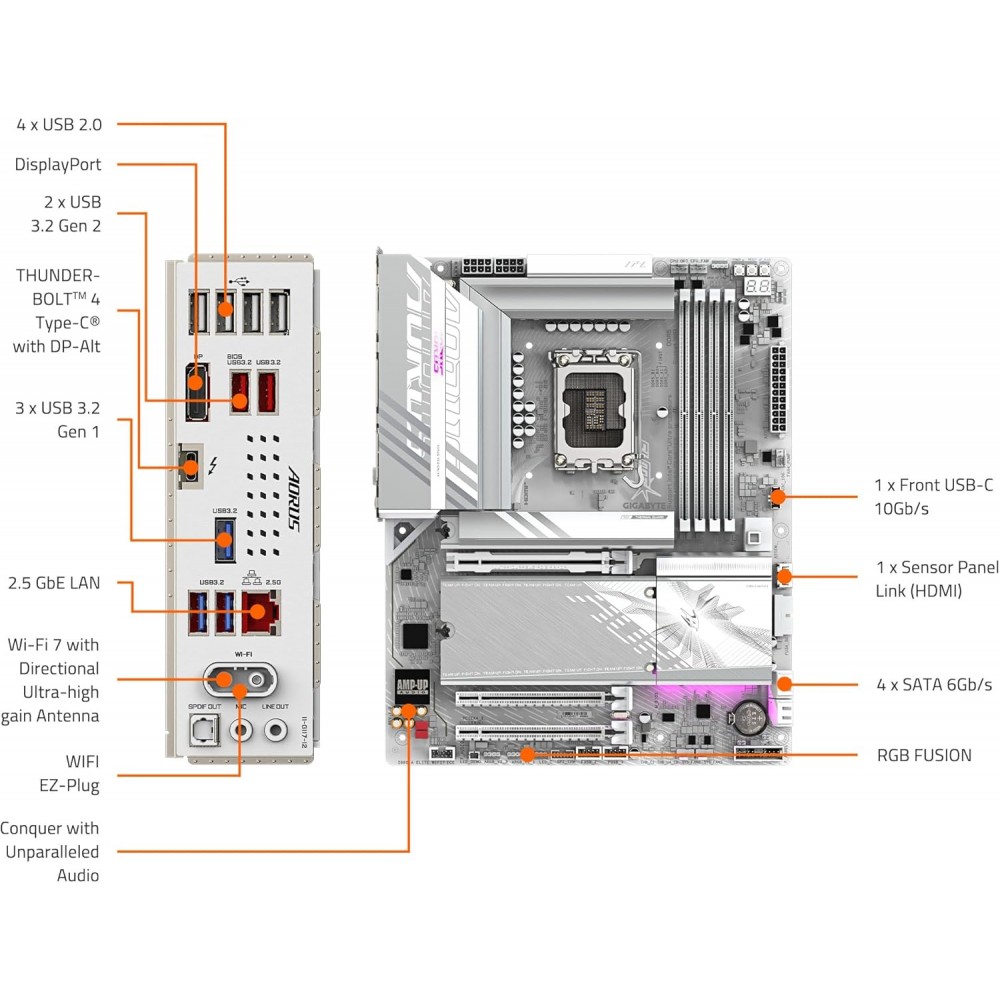 GIGABYTE Z890 AORUS ELITE WIFI7 ICE (LGA 1851)
