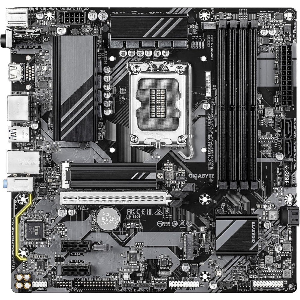 GIGABYTE B760M DS3H WF6E DDR4 GEN5