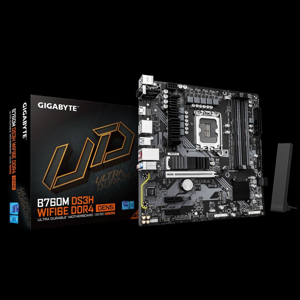 GIGABYTE B760M DS3H WIFI6E DDR4 GEN5 GIGABYTE B760M DS3H WIFI6E DDR4 GEN5