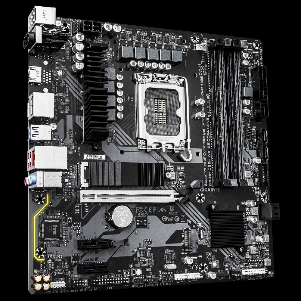 GIGABYTE B760M DS3H WIFI6E DDR4 GEN5 GIGABYTE B760M DS3H WIFI6E DDR4 GEN5