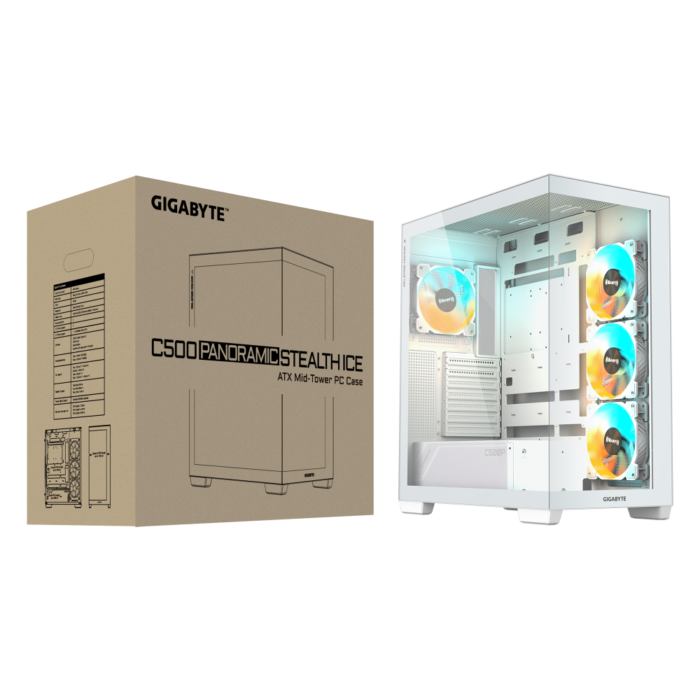 GIGABYTE C500 PANORAMIC STEALTH ICE GAMING CASE