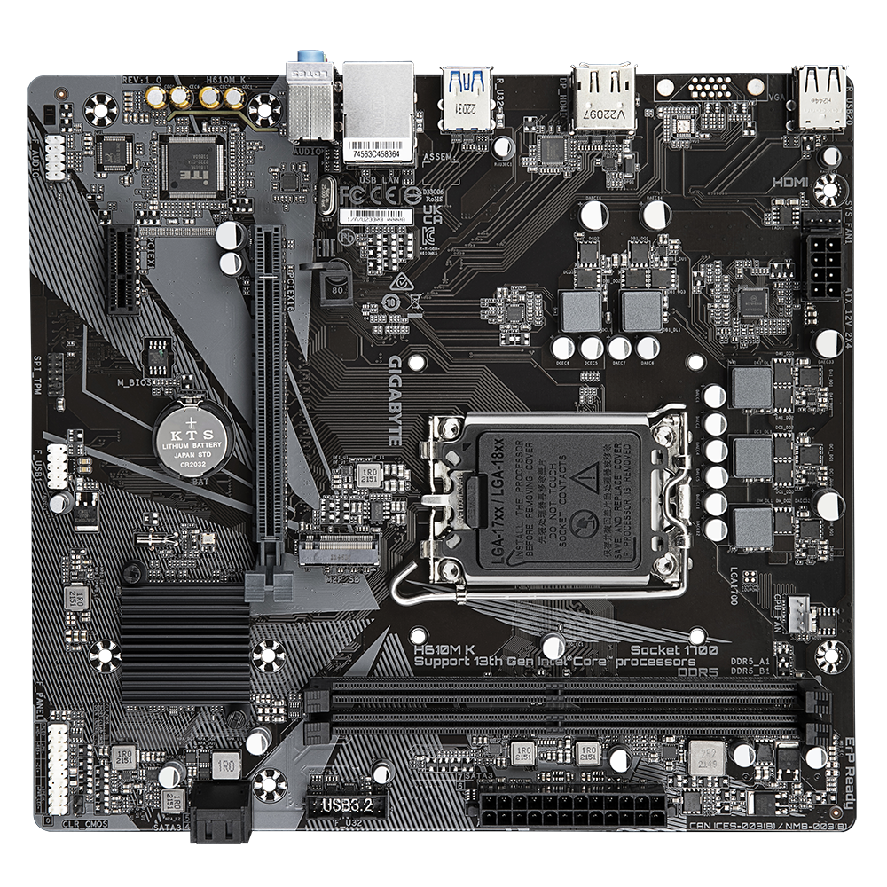 GIGABYTE H610M K DDR4 LGA 1700
