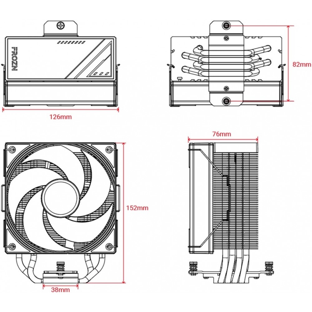 ID-COOLING FROZN A410 SE ARGB CPU Air Cooler Black ID-COOLING FROZN A410 SE ARGB CPU Air Cooler Black