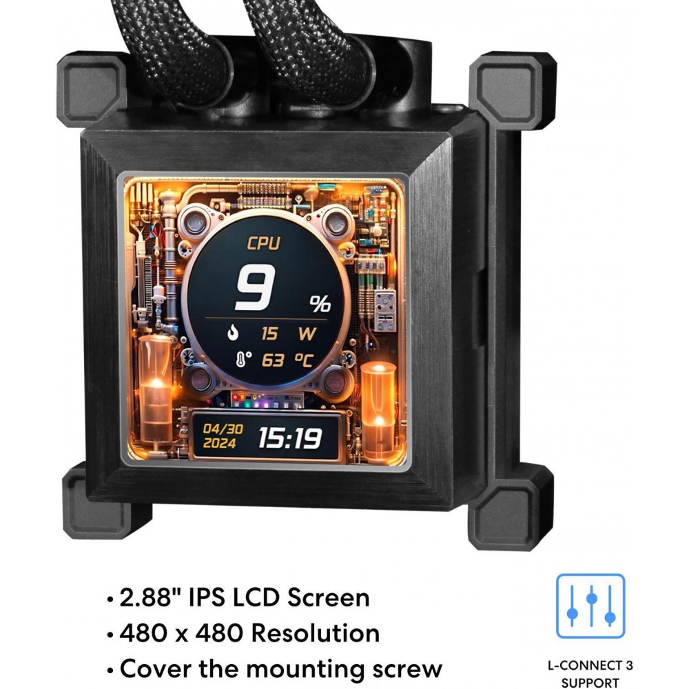 Lian Li Hydro Shift LCD 360MM RGB Black Liquid Cooler