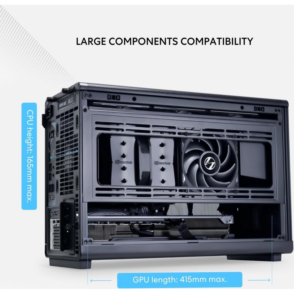 Lian Li DAN A3 Wooden Black Micro Tower Gaming Case